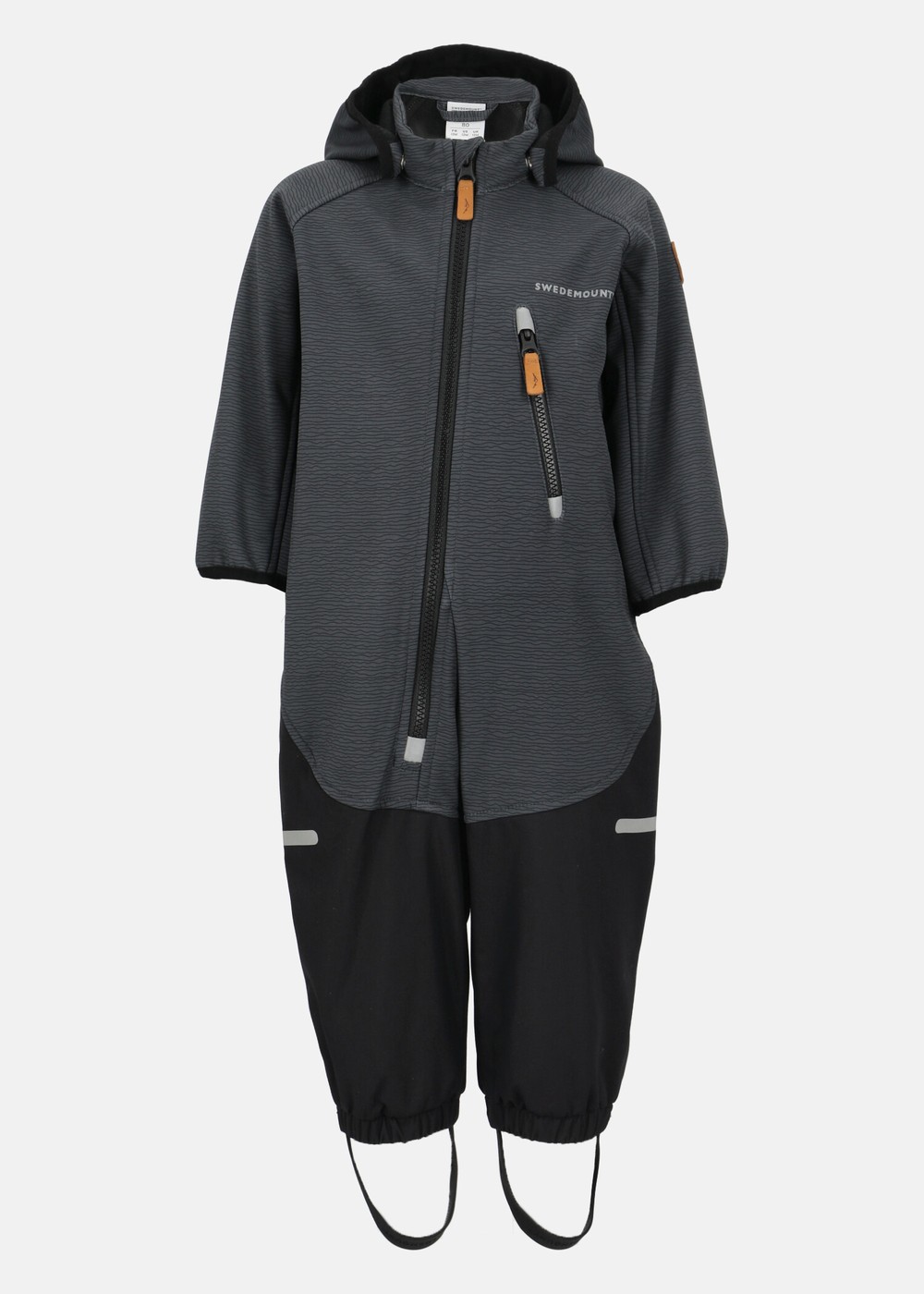 Holmenkollen Softshell Overall Infant, Charcoal Melange/ Black, 98, Regnjackor | Junior - Kläder - Regnkläder - Regnjackor | Padelspecialisterna