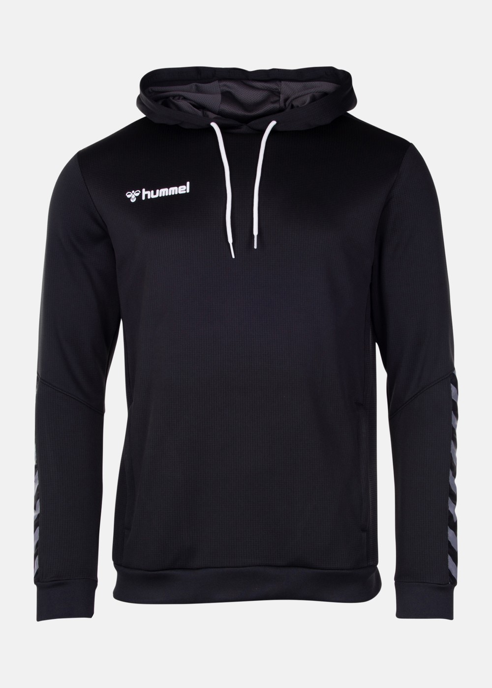 Hmlauthentic Poly Hoodie, Black/White, S, Hoodies | Herr - Kläder - Tröjor - Hoodies | Padelspecialisterna