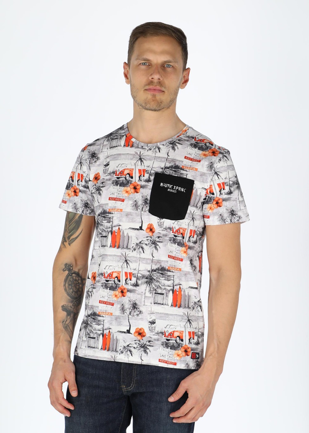 Maui Tee, White Aop, L, Strandkläder | Mode - Badkläder - Strandkläder | Padelspecialisterna