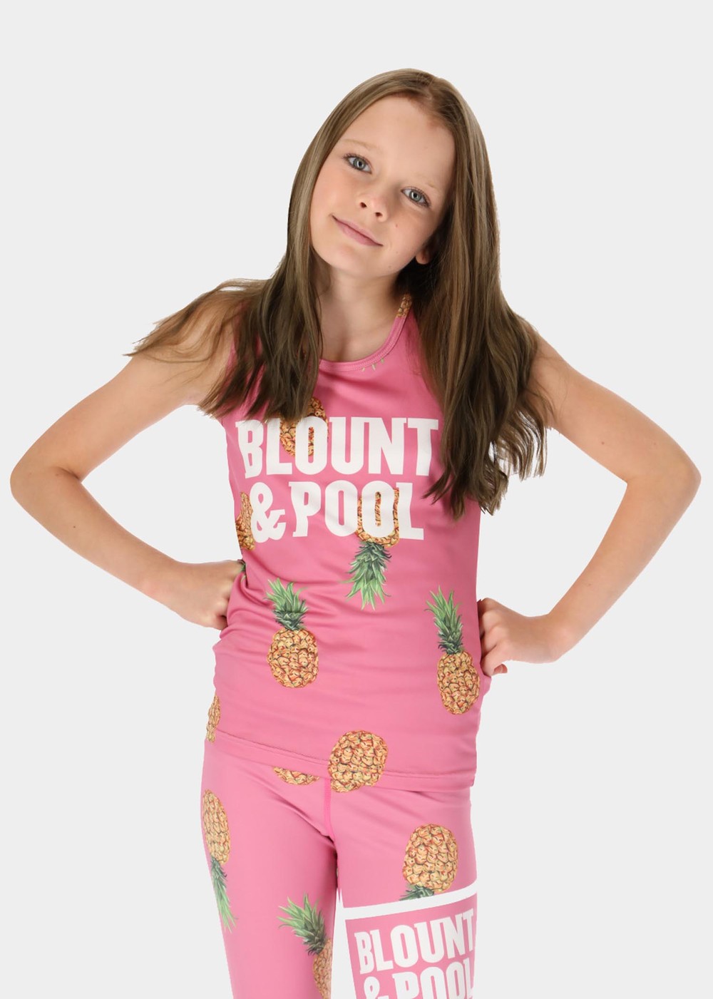 Aruba Singlet Jr, Pink Pineapple, 160, Strandkläder | Junior - Kläder - Badkläder - Strandkläder | Padelspecialisterna