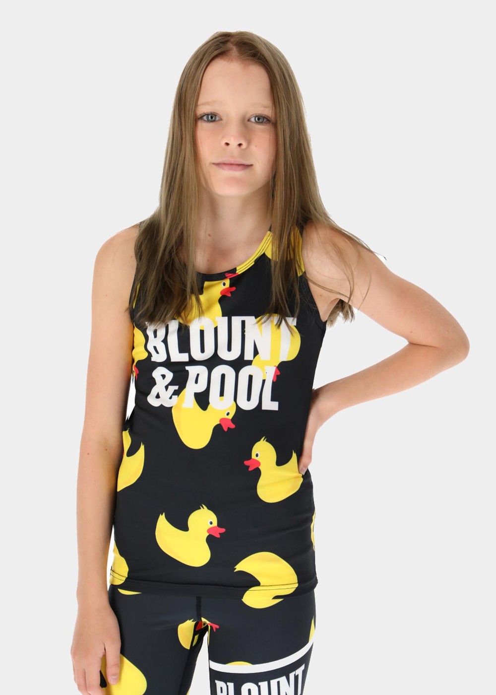 Aruba Singlet Jr, Black Yellow Duck, 140, Strandkläder | Junior - Kläder - Badkläder - Strandkläder | Padelspecialisterna