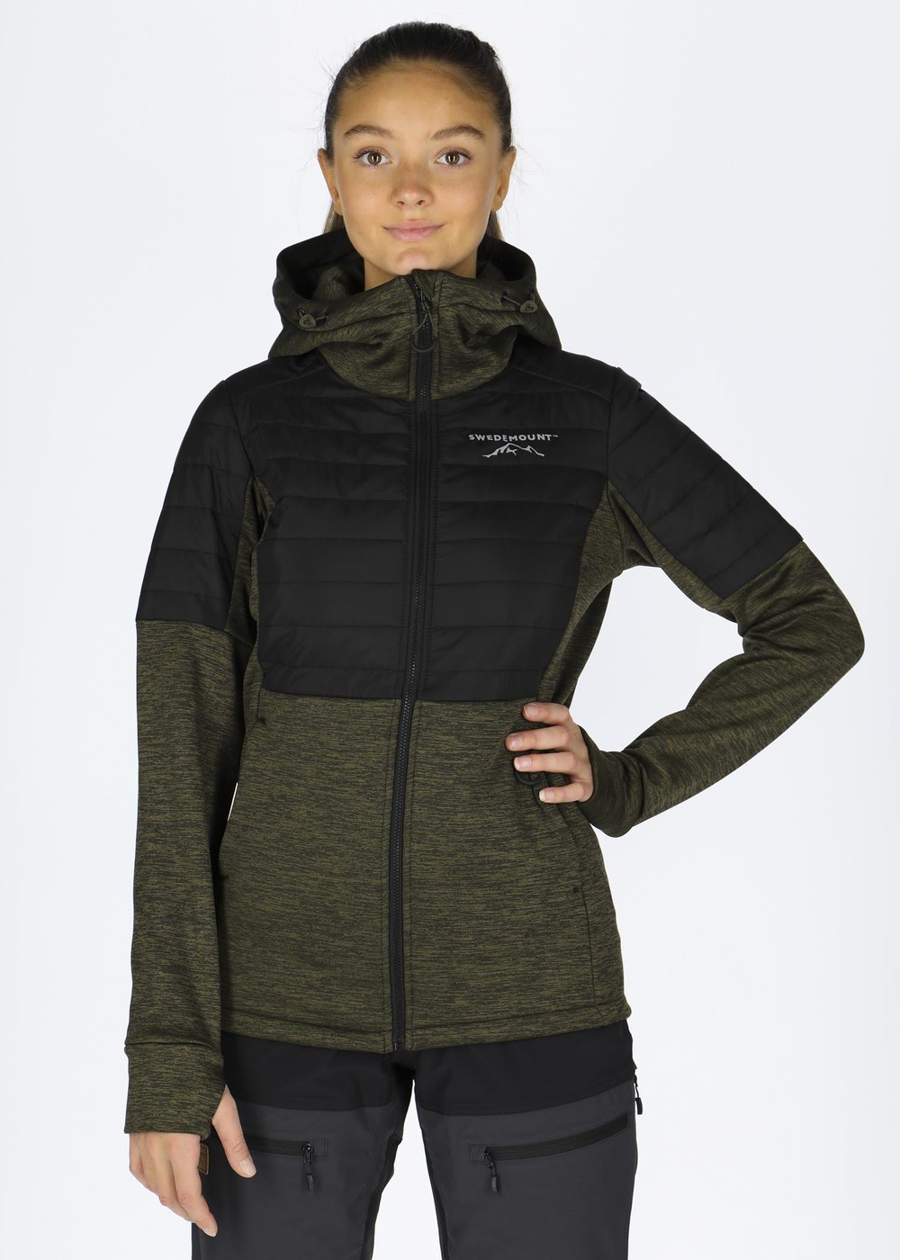 Lofoten Hybrid Jacket W, Olive Melange/Black, 36, Jackor | Dam - Aktivitet - Outdoorkläder - Jackor | Padelspecialisterna
