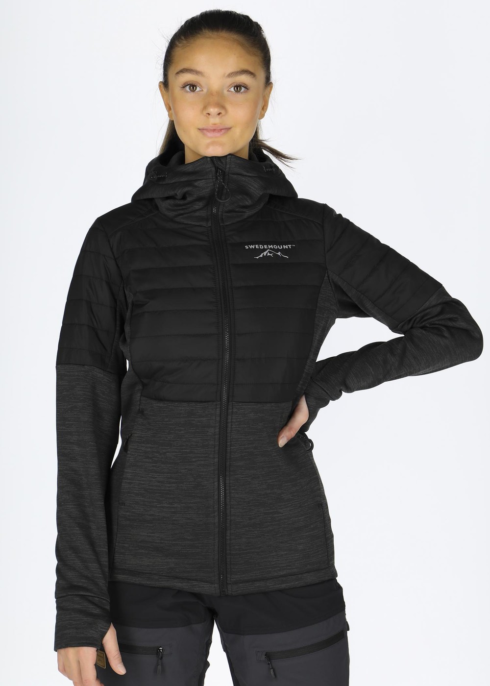 Lofoten Hybrid Jacket W, Black Melange/Black, 44, Jackor | Dam - Aktivitet - Outdoorkläder - Jackor | Padelspecialisterna
