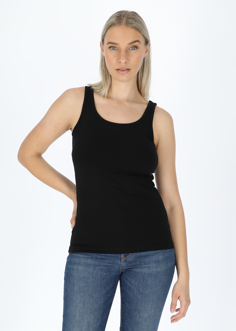 Karin Tank Top, Black, 48, Toppar | Dam - Kläder - Toppar | Padelspecialisterna