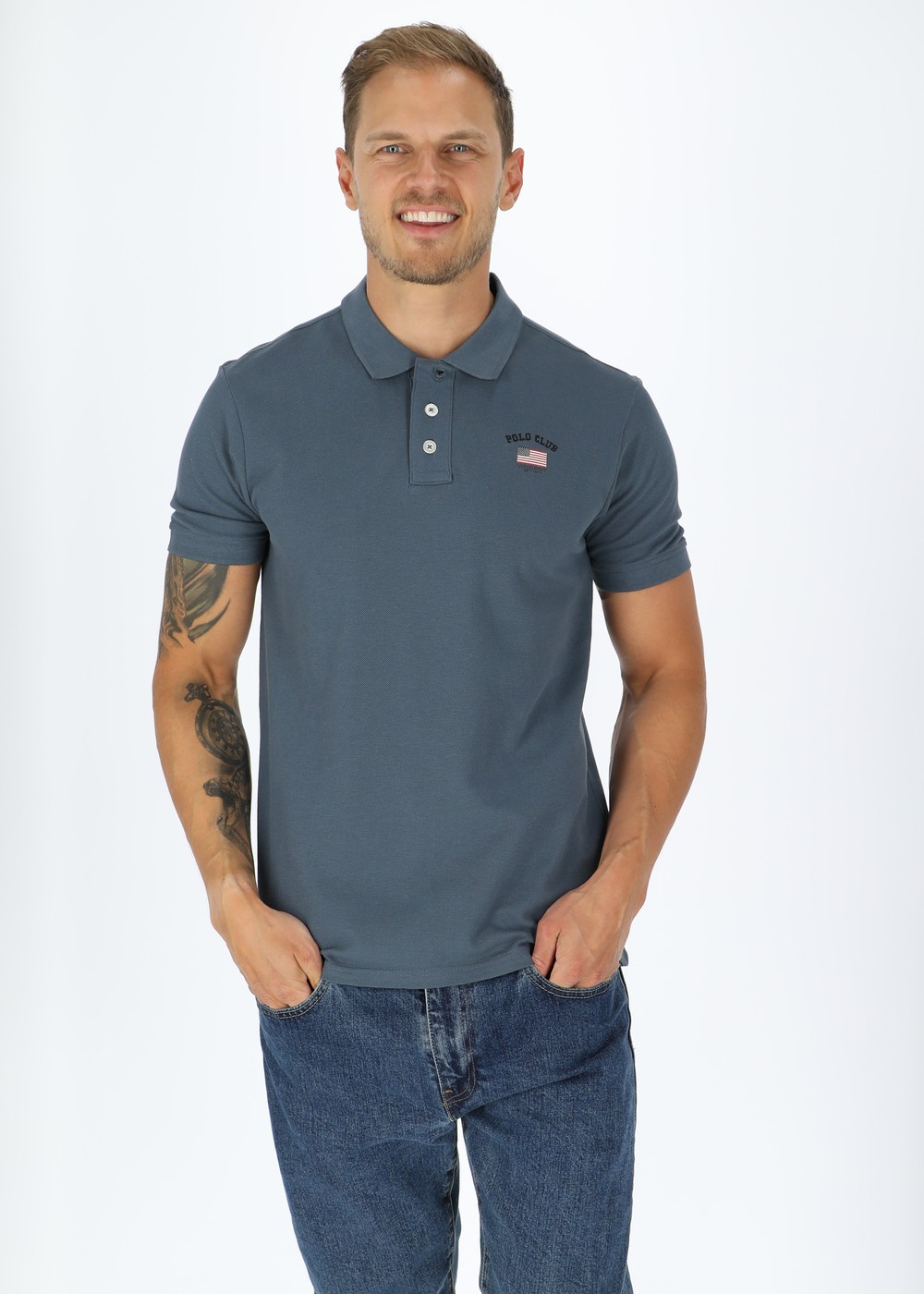 Loisville Swe, Denim Blue, S, Piketröjor | Herr - KlÀder - Piketröjor | Padelspecialisterna