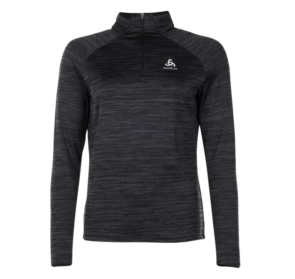 W Midlayer 1/2 Zip Millennium, Black Melange, Xs, Löparjackor | Dam - Aktivitet - Löparkläder - Löparjackor | Padelspecialisterna