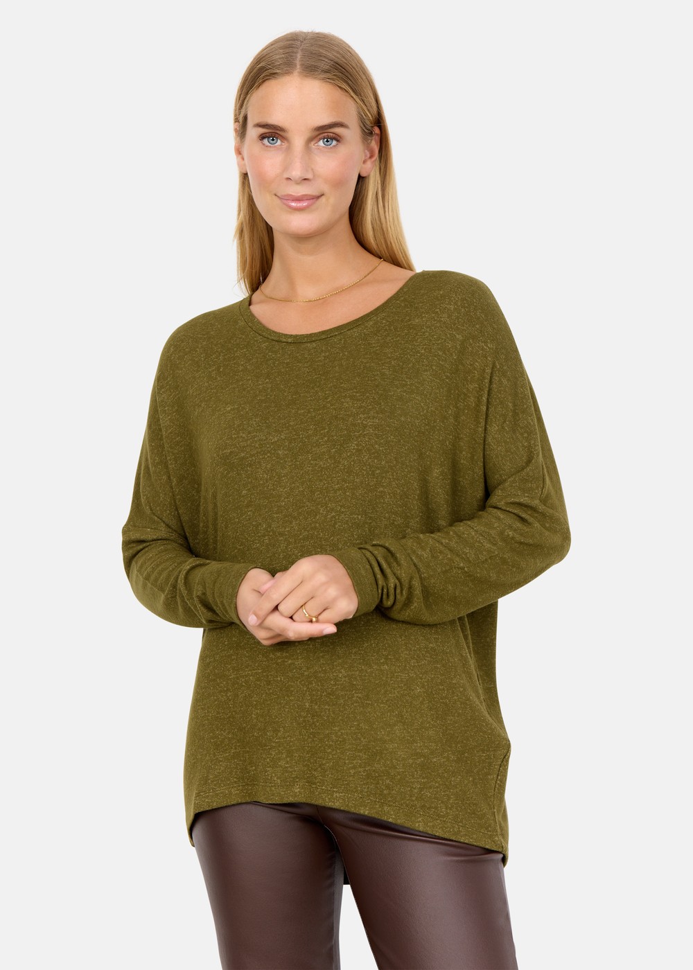 Sc-Biara 1, Dark Olive Mel, 2xl, Stickat | Dam - Kläder - Tröjor - Stickat | Padelspecialisterna
