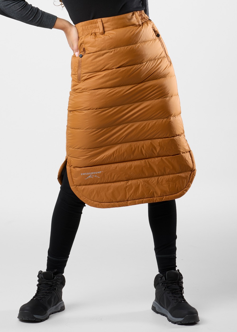 Östersund Long Down Skirt W, Almond/Black, 40, Kjolar | Dam - Kläder - Kjolar | Padelspecialisterna