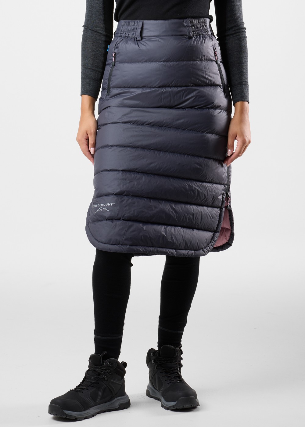 Östersund Long Down Skirt W, Charcoal/Dusty Rose, 38, Kjolar | Dam - Kläder - Kjolar | Padelspecialisterna