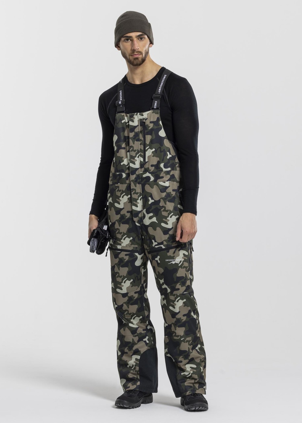 St. Anton Bib Pants, Green Camouflage, S, Skidbyxor | Herr - Kläder - Byxor - Skidbyxor | Padelspecialisterna