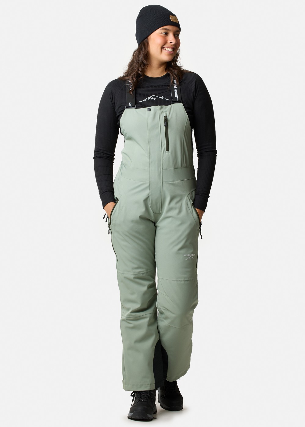 Cervinia Bib Pants W, Seaweed Green/Dk. Olive Green, 44, Överdragsbyxor | Dam - Kläder - Byxor - Överdragsbyxor | Padelspecialisterna