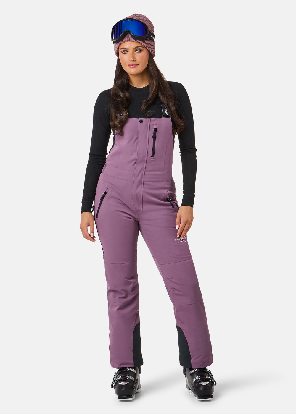 Cervinia Bib Pants W, Dk. Mauve/Dk. Plum, 40, Överdragsbyxor | Dam - Kläder - Byxor - Överdragsbyxor | Padelspecialisterna
