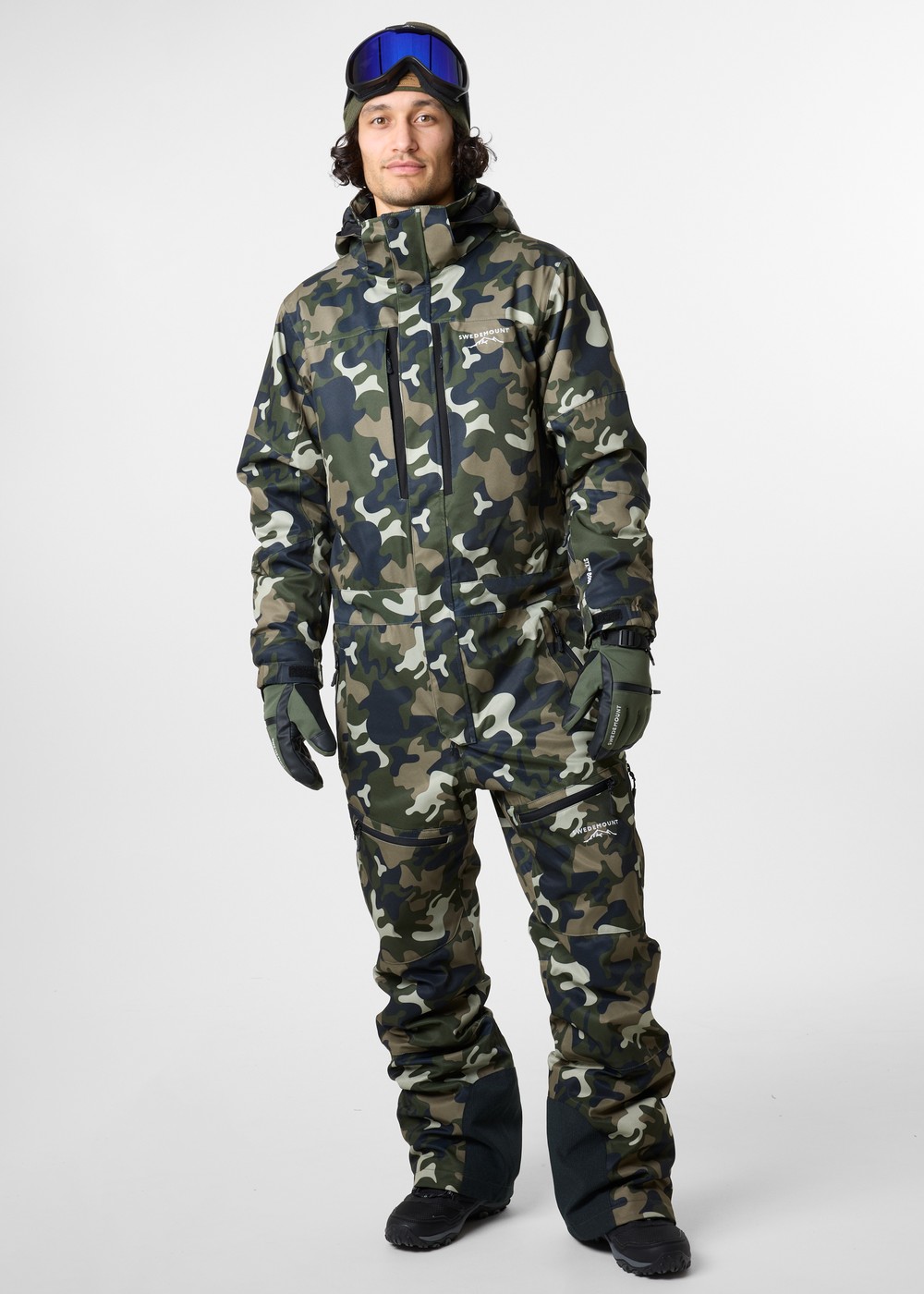 St. Anton Skisuit, Green Camouflage/Black, 2xl,  Skidoverall