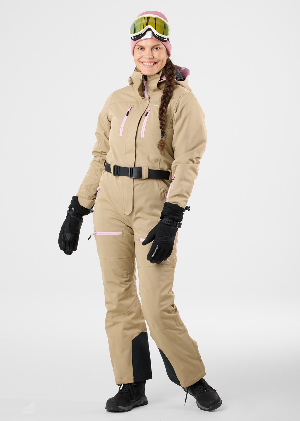 Cervinia Skisuit W, Beige/Light Pink, 48, Skidoverall | Sport & aktivitet - Sporter - Alpin skidåkning - Skidoverall | Padelspecialisterna