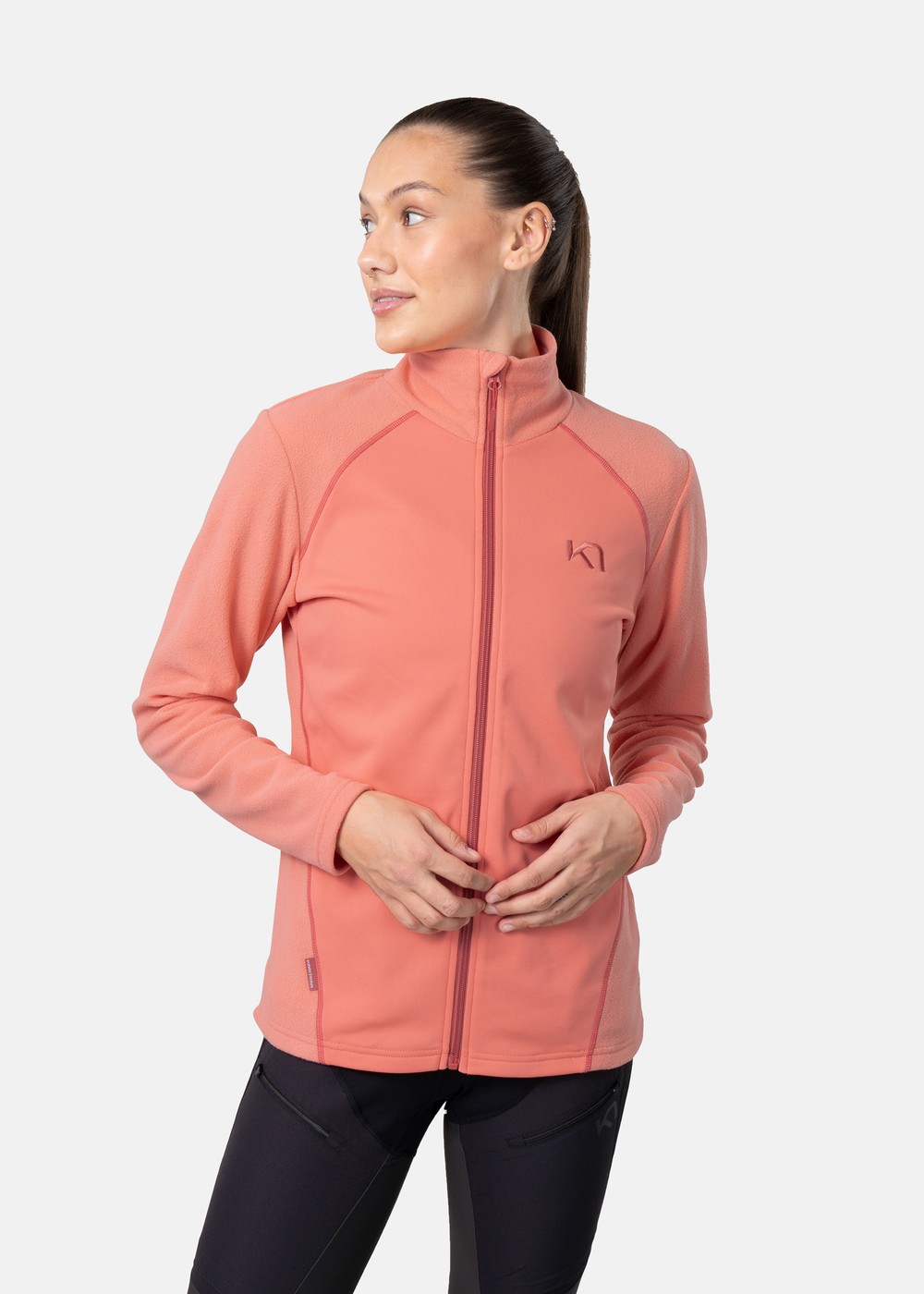 Kari F/Z Fleece, Peach Pink, Xs, Fleecetröjor | Dam - Kläder - Tröjor - Fleecetröjor | Padelspecialisterna
