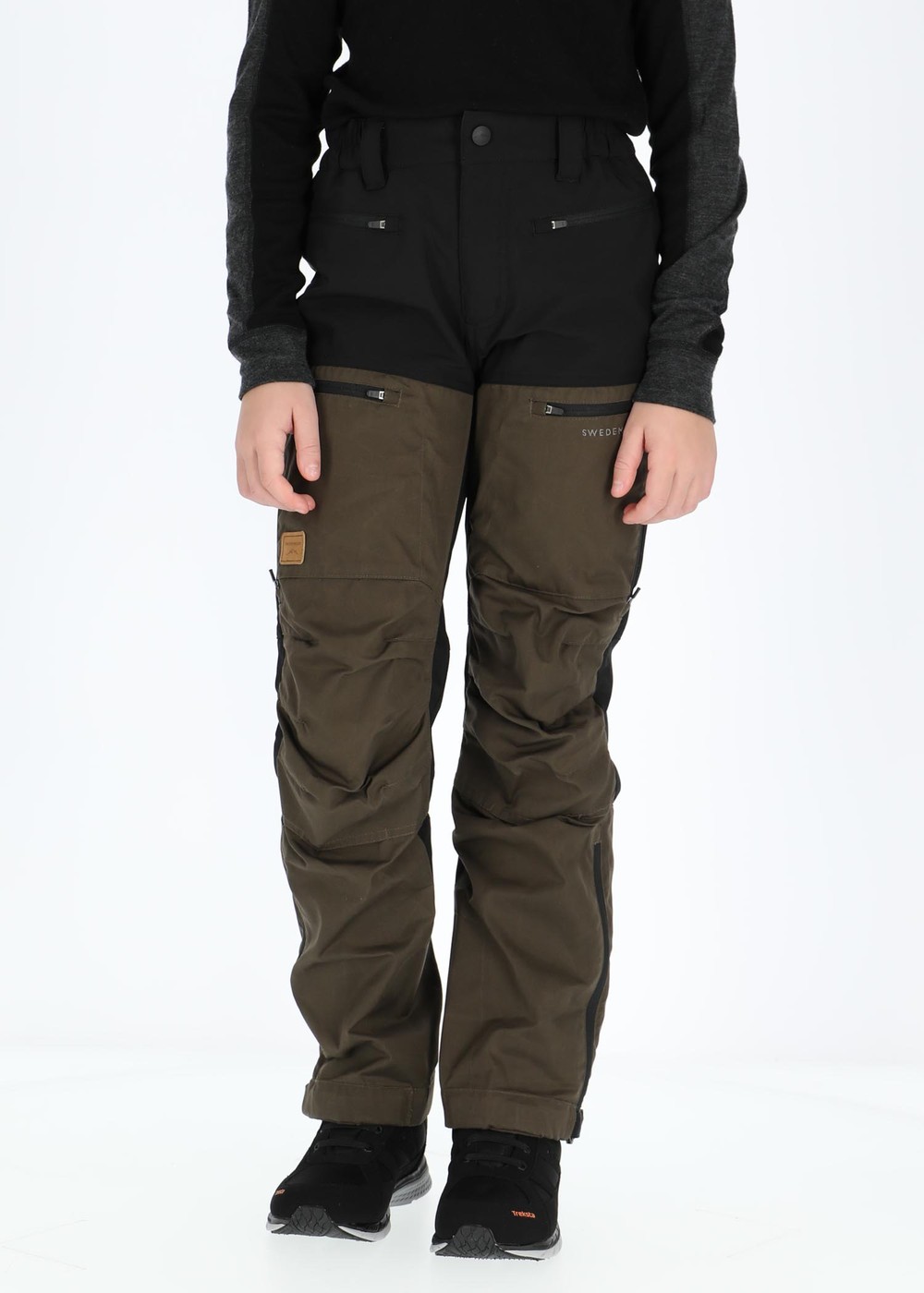 Nordkap Stretch Pants 2.0 Jr, Olive/Black, 170, Byxor | Junior - Aktivitet - Outdoorkläder - Byxor | Padelspecialisterna