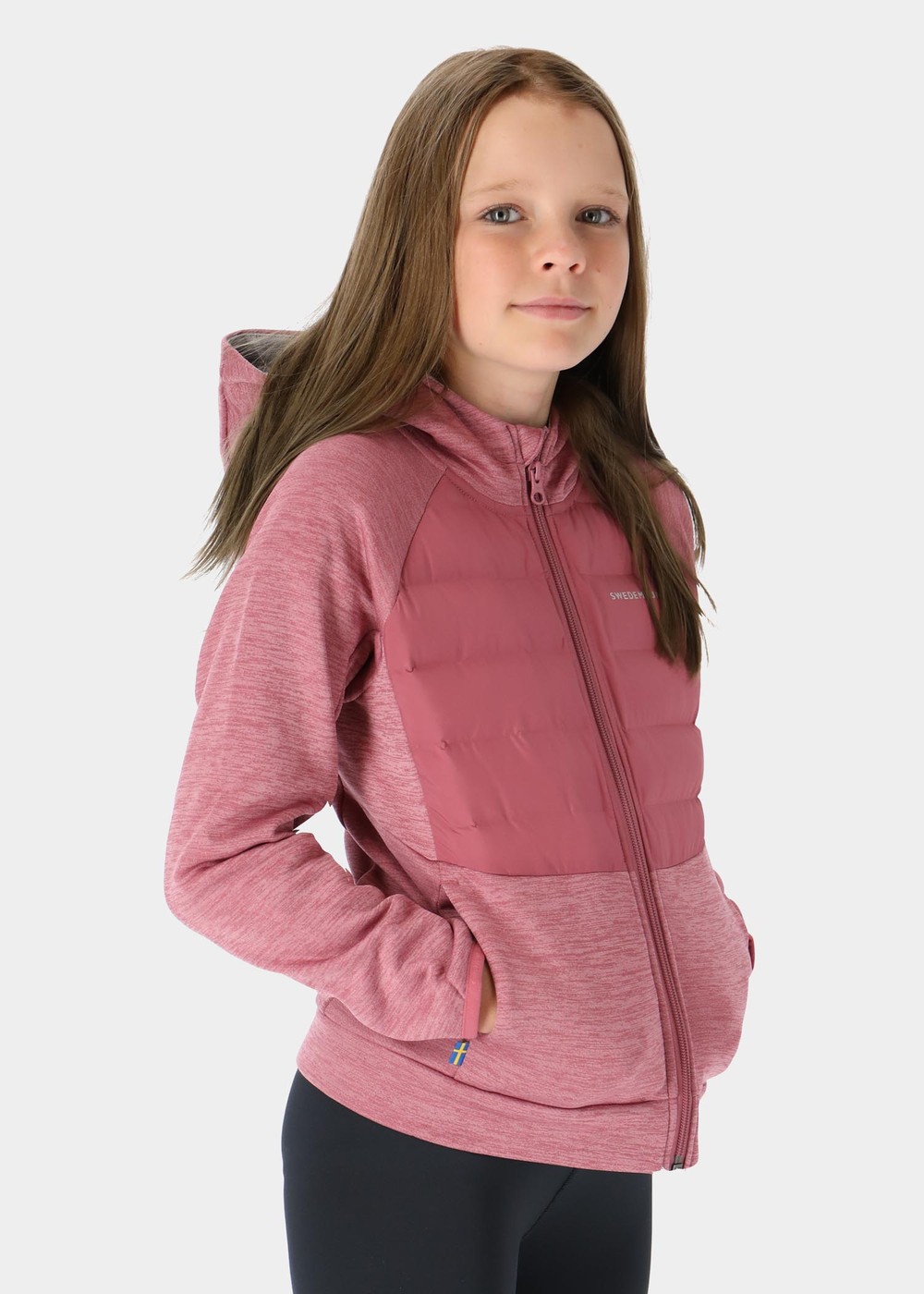 Training Hybrid Jacket Jr, Dusty Rose Melange/Lt. Grey Me, 170, Jackor | Junior - Kläder - Jackor | Padelspecialisterna