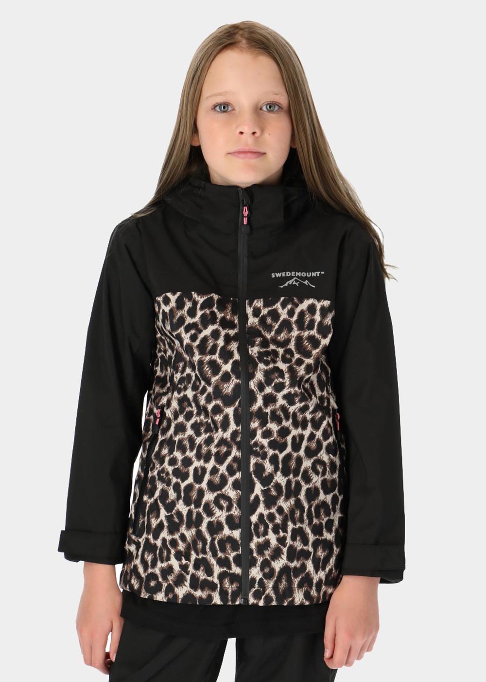 Bodö Rain Jacket Jr, Black/Leopard, 160, Jackor | Junior - Kläder - Jackor | Padelspecialisterna