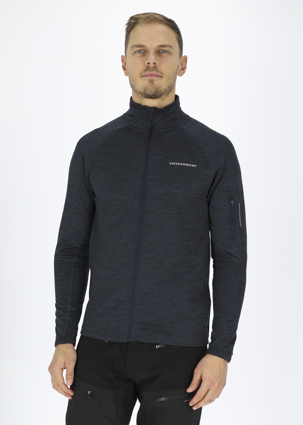 Trail Stretch Fullzip, Dk. Navy Melange/ Navy, Xs, Fleecetröjor | Herr - Kläder - Tröjor - Fleecetröjor | Padelspecialisterna