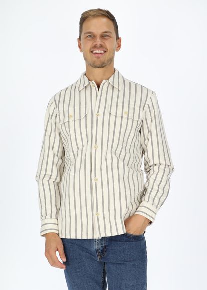 August striped overshirt