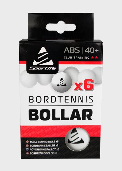 Bordtennisbollar, 6p vita