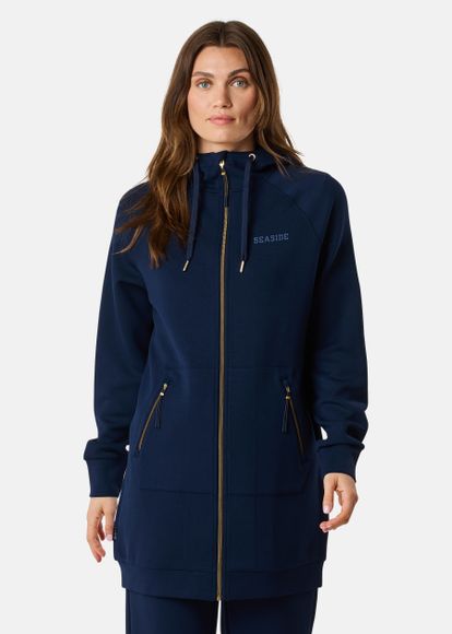 Lounge Relax Zip Hood Long W