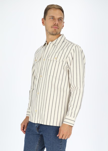 August striped overshirt