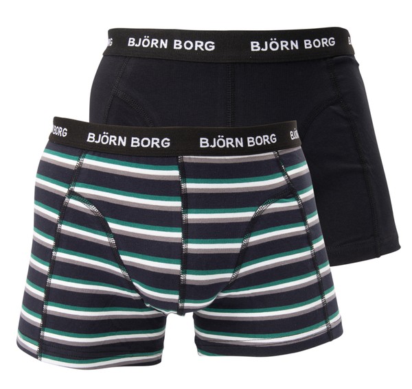 Björn Borg Kort Stripe Black 2-pack