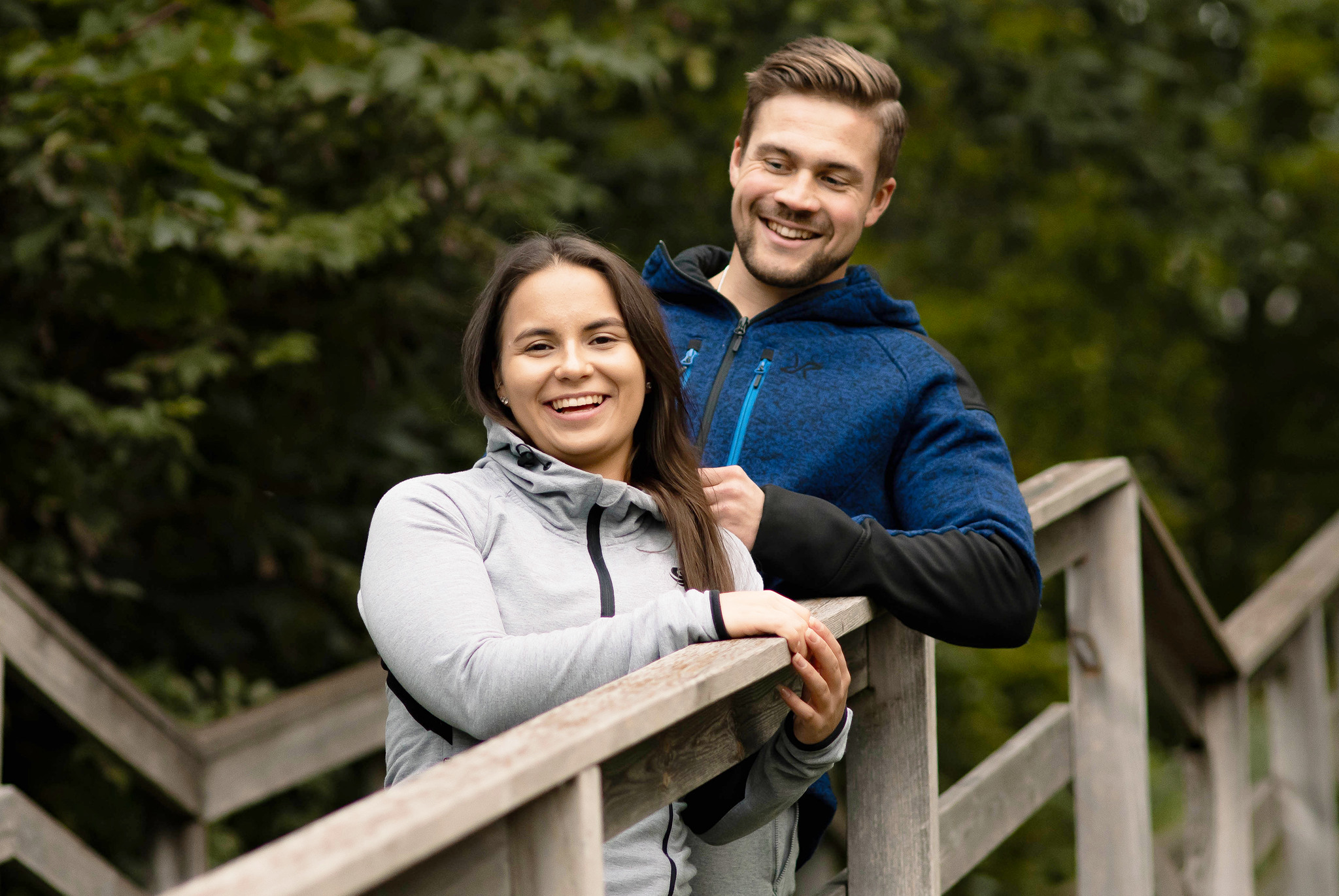 couple laughing