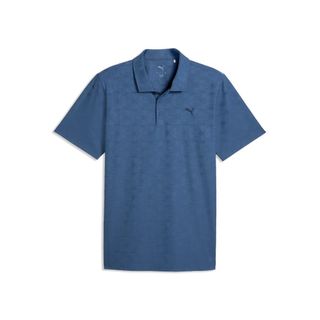 Puma Mens MATTR Deco Jacquard Polo - Dark Indigo Puma Mens MATTR Deco Jacquard Polo - Dark Indigo