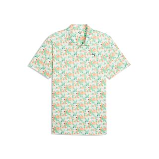 Puma Mens MATTR Deco Polo - Warm White/Melon Glow Puma Mens MATTR Deco Polo - Warm White/Melon Glow