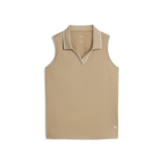 Puma Womens Cloudspun Ess SL Polo - Ice Coffee Puma Womens Cloudspun Ess SL Polo - Ice Coffee
