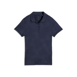 Puma Womens Floral Lace Jaquard SS Polo - Deep Navy Puma Womens Floral Lace Jaquard SS Polo - Deep Navy