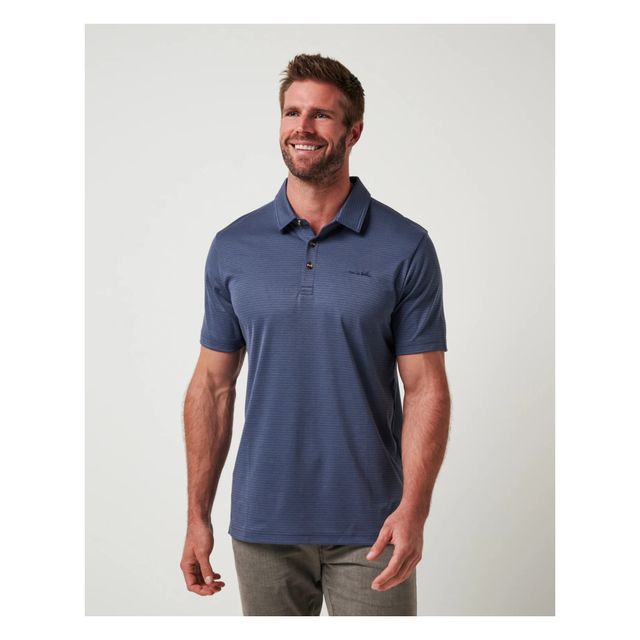 Travis Mathew Mens The Zinna 2.0 Polo - Mood Indigo/Vintage Indigo