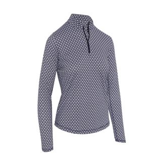 Callaway Womens Scarf Geo Printed 1/4-Zip Pullover - Peacoat Callaway Womens Scarf Geo Printed 1/4-Zip Pullover - Peacoat