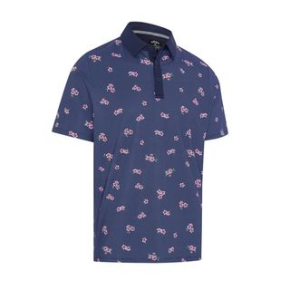 Callaway Mens Azalea Gingham Polo Shirt - Peacoat Callaway Mens Azalea Gingham Polo Shirt - Peacoat