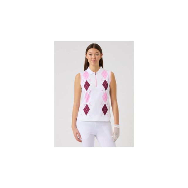Daily Sports Argyle SL Polo Shirt - White