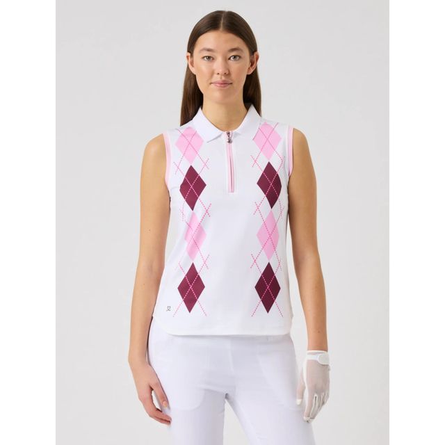 Daily Sports Argyle SL Polo Shirt - White