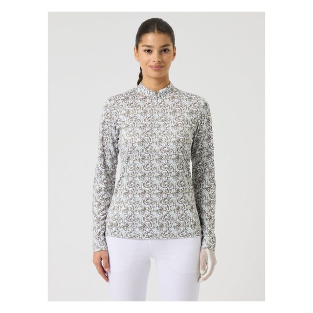 Daily Sports Dull Printed LS Half Neck - Abstract Swirl