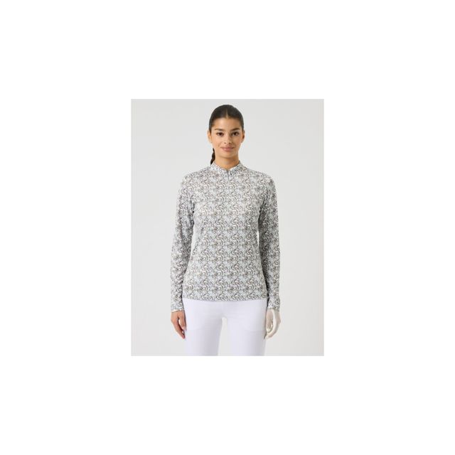 Daily Sports Dull Printed LS Half Neck - Abstract Swirl