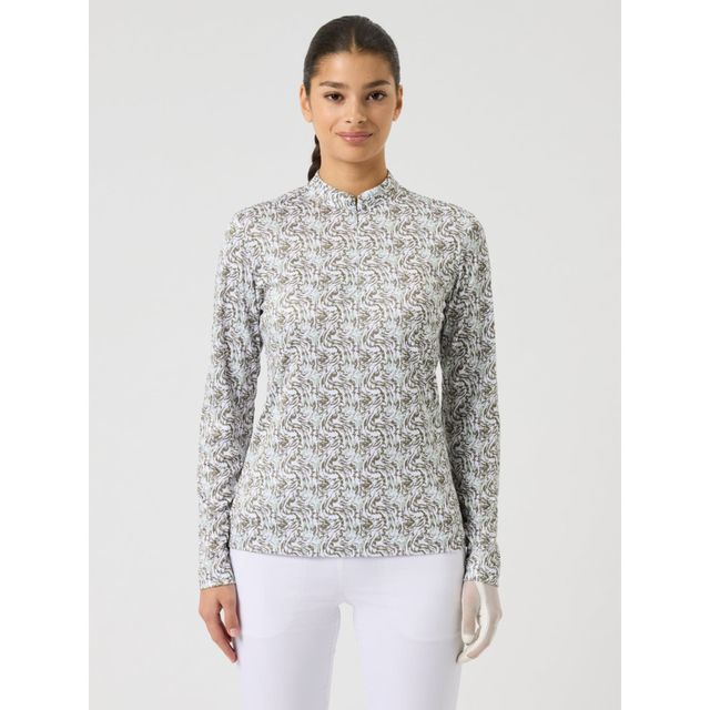 Daily Sports Dull Printed LS Half Neck - Abstract Swirl