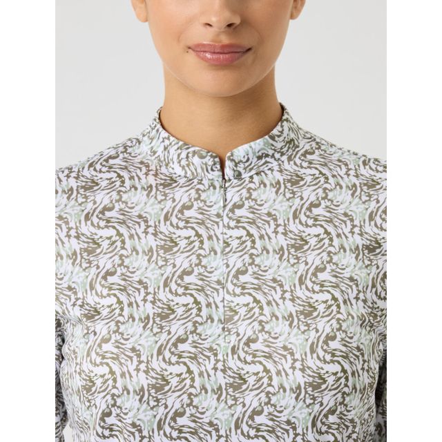 Daily Sports Dull Printed LS Half Neck - Abstract Swirl