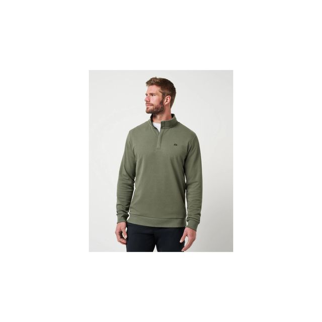 Travis Mathew Mens Cloud Quarter Zip 2.0 - Dark Olive