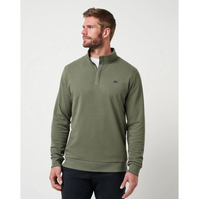 Travis Mathew Mens Cloud Quarter Zip 2.0 - Dark Olive