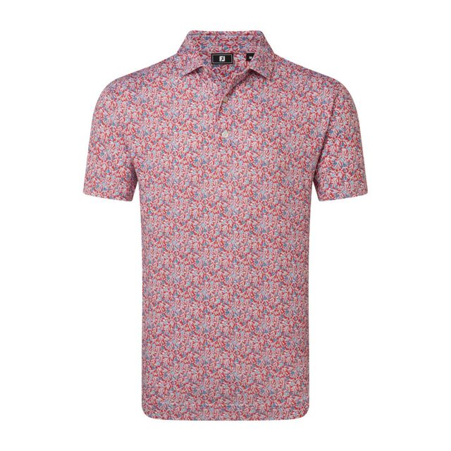 Footjoy Mens Meadow Print Lisle - Nuntucket Red/Chambray/Coastal Blue