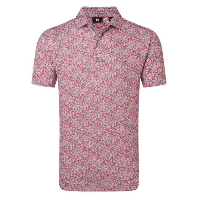 Footjoy Mens Meadow Print Lisle - Nuntucket Red/Chambray/Coastal Blue