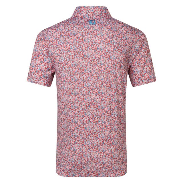 Footjoy Mens Meadow Print Lisle - Nuntucket Red/Chambray/Coastal Blue