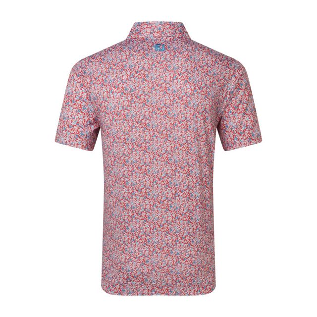 Footjoy Mens Meadow Print Lisle - Nuntucket Red/Chambray/Coastal Blue