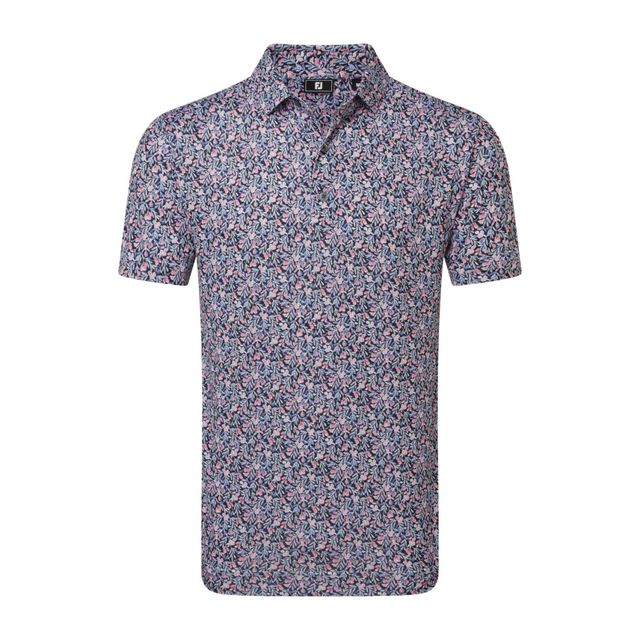 Footjoy Mens Meadow Print Lisle - Black/Violet/Pink