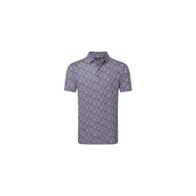 Footjoy Mens Meadow Print Lisle - Black/Violet/Pink